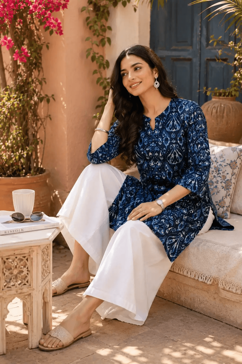 Elegant Floral Cotton Kurti for Women