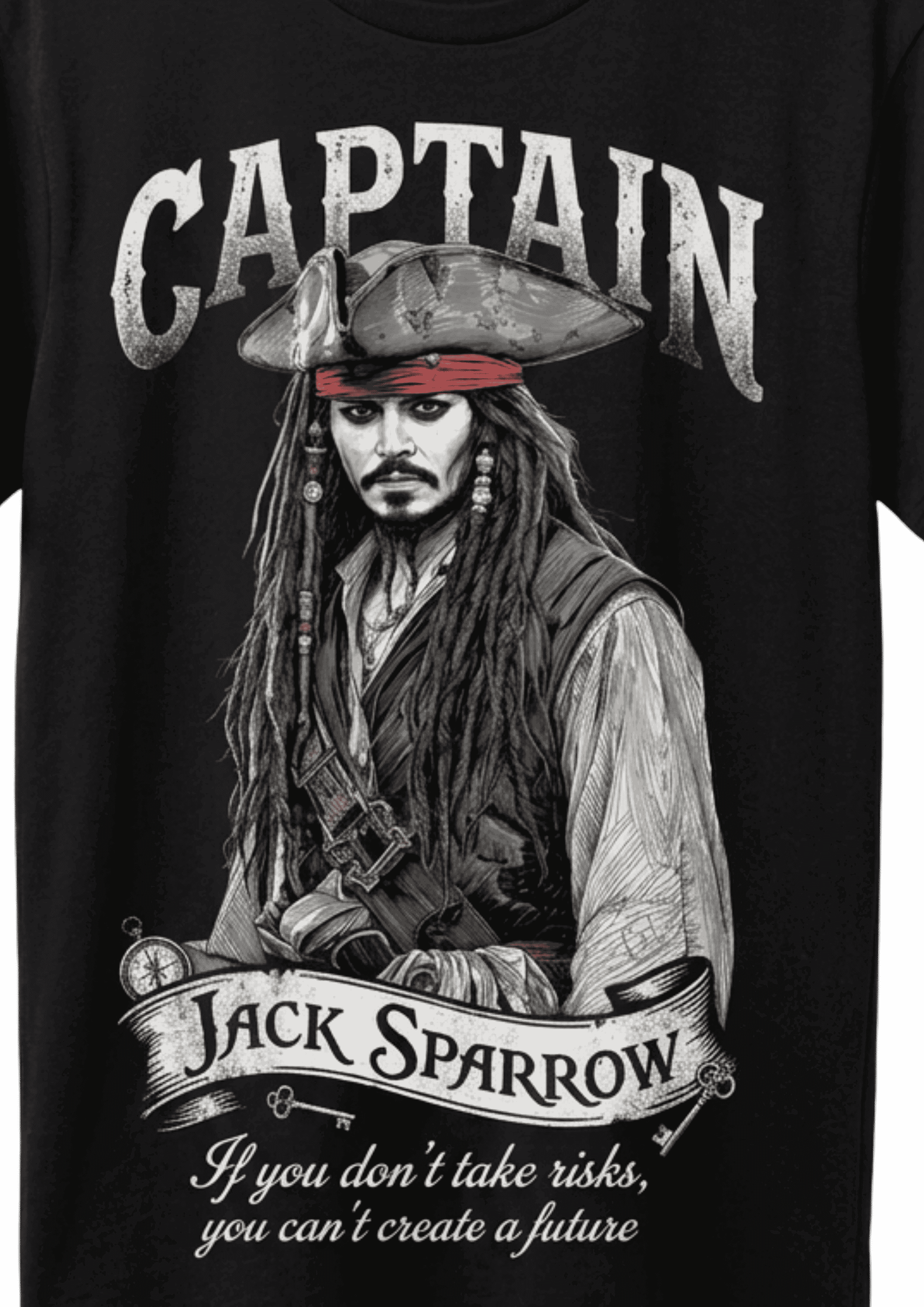 Captain Jack Sparrow Oversized French Terry T-Shirt – image 2 of 2